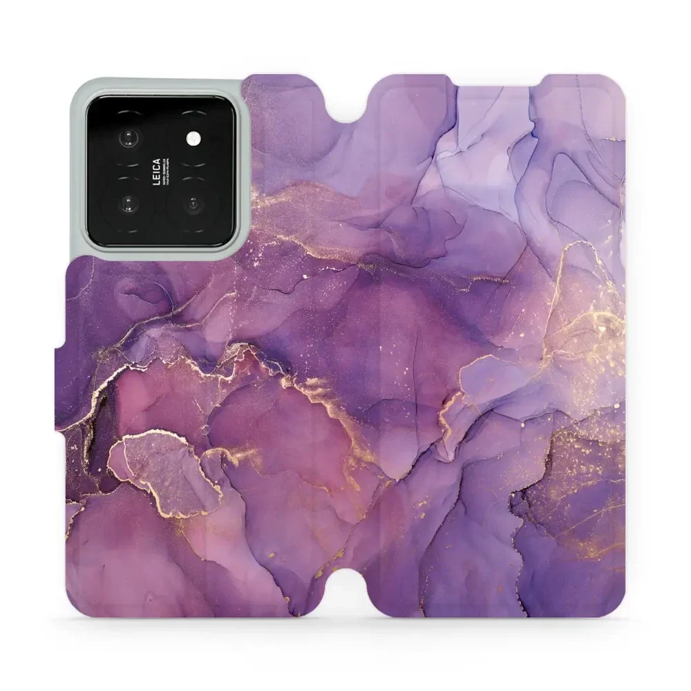 Handyhülle mit klappe für Xiaomi 14, Mobiwear Book, Violett