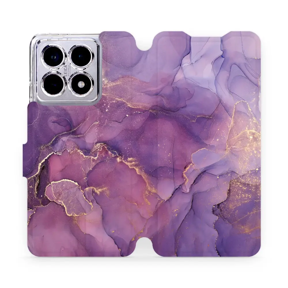 Handyhülle mit klappe für Xiaomi 14T, Mobiwear Book, Violett