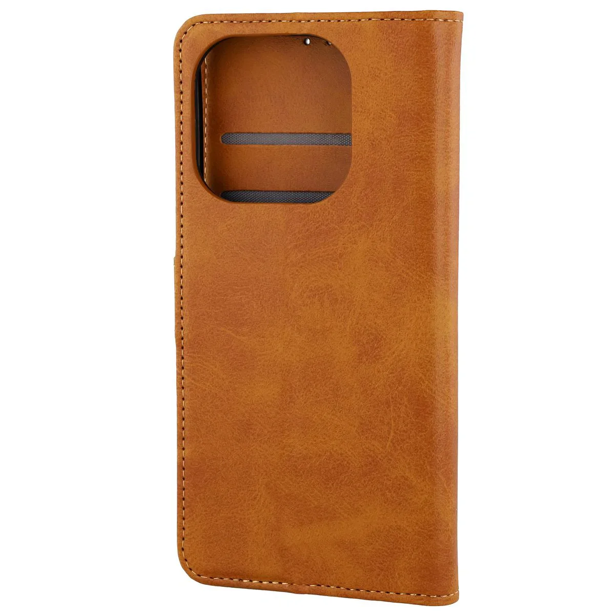 Handyhülle mit Klappe für Xiaomi 15T, Bizon Case Pocket, Braun - Image 4