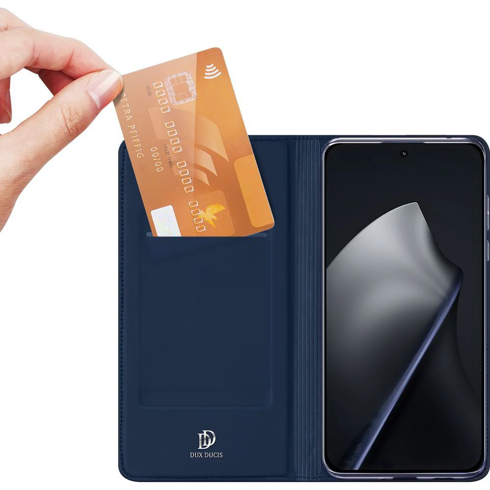 Handyhülle mit Klappe für Xiaomi 15T, Dux Ducis Skin Pro, Dunkelblau - Image 11