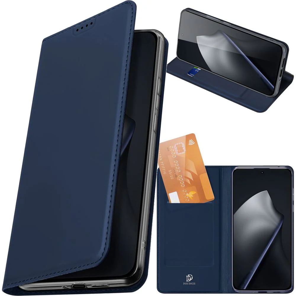 Handyhülle mit Klappe für Xiaomi 15T, Dux Ducis Skin Pro, Dunkelblau - Image 12