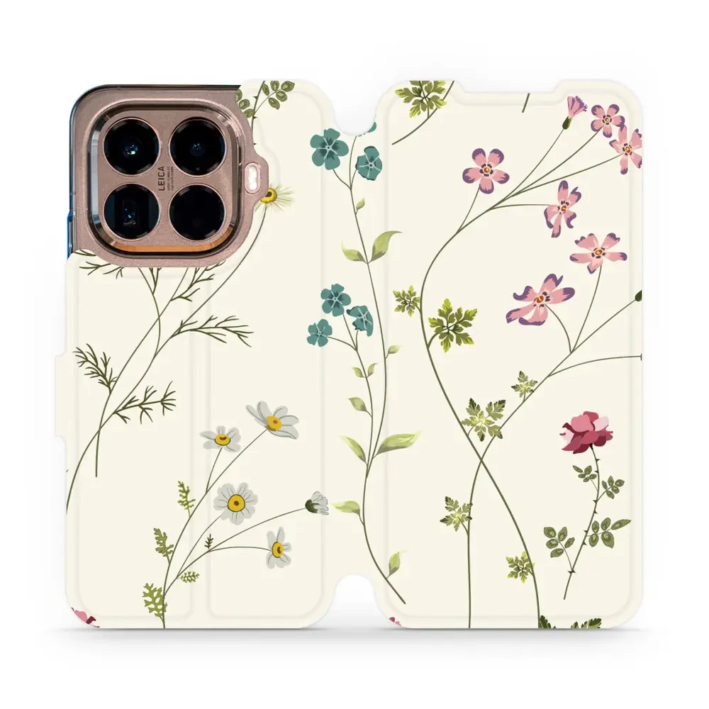 Handyhülle mit klappe für Xiaomi 15T Pro, Mobiwear Book, Feldblumen