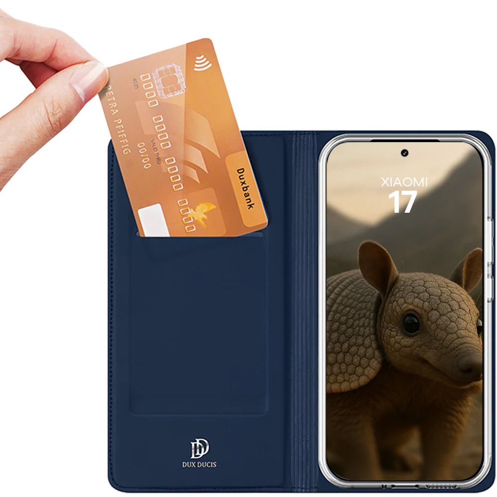 Handyhülle mit Klappe für Xiaomi 17, Dux Ducis Skin Pro, Dunkelblau - Image 2