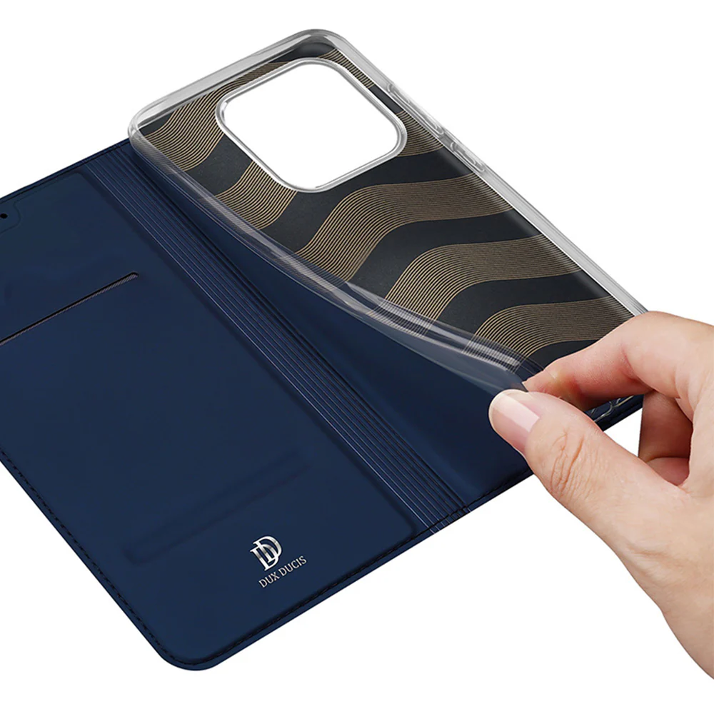 Handyhülle mit Klappe für Xiaomi 17, Dux Ducis Skin Pro, Dunkelblau - Image 6