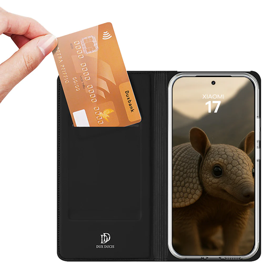 Handyhülle mit Klappe für Xiaomi 17, Dux Ducis Skin Pro, Schwarz - Image 2
