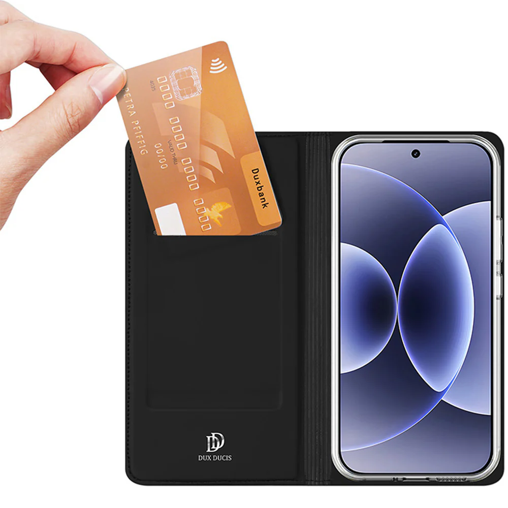 Handyhülle mit Klappe für Xiaomi 17, Dux Ducis Skin Pro, Schwarz - Image 3