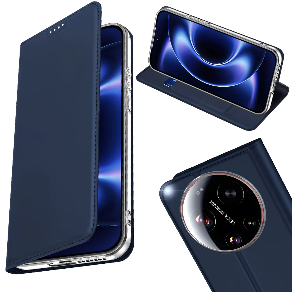 Handyhülle mit Klappe für Xiaomi 17 Ultra, Dux Ducis Skin Pro, Blau