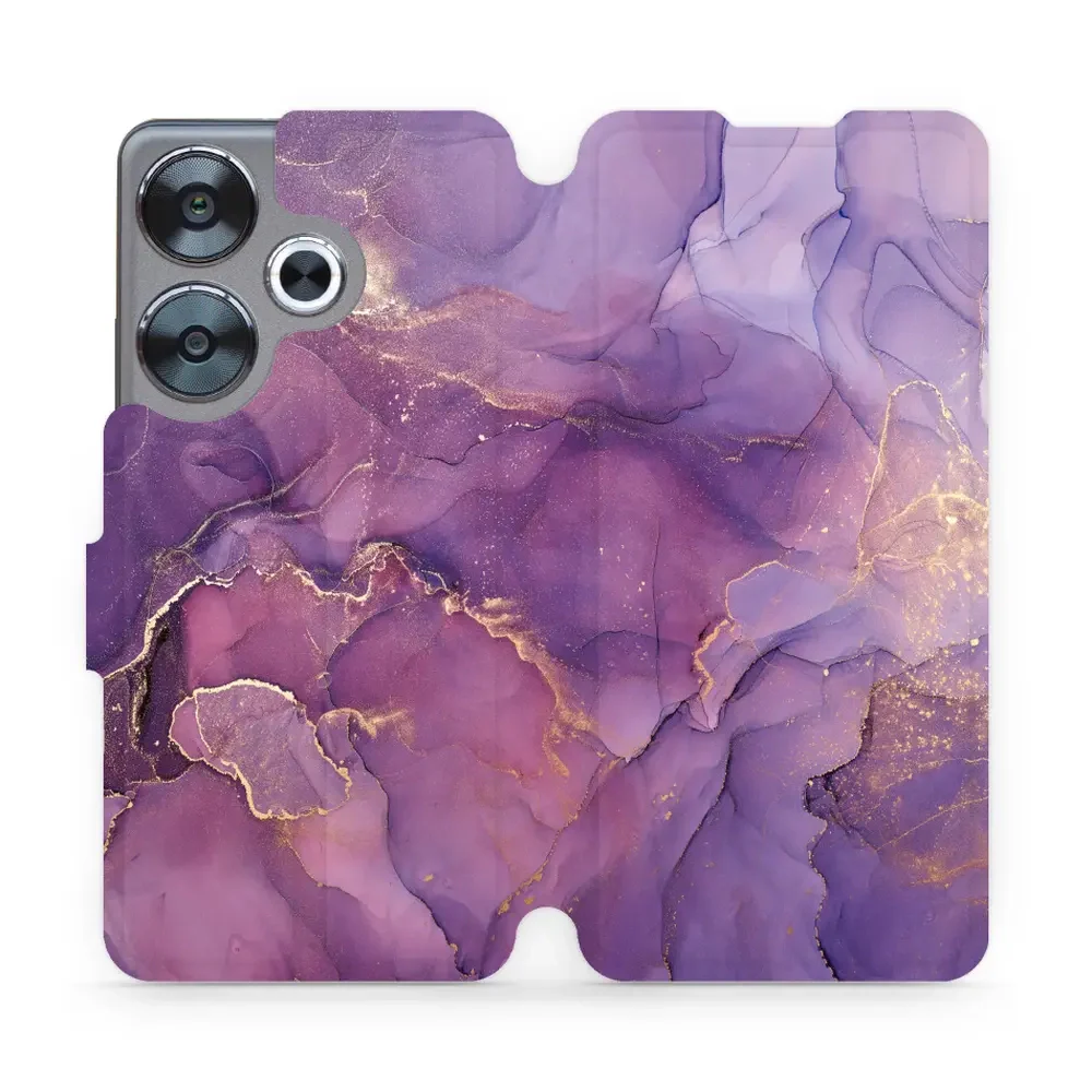 Handyhülle mit klappe für Xiaomi Poco F6, Mobiwear Book, Violett