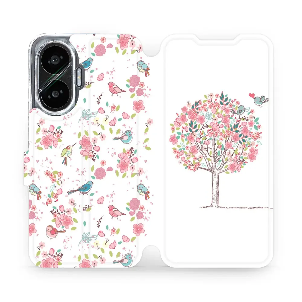 Handyhülle mit klappe für Xiaomi POCO F7, Mobiwear Book, Rosa Hain