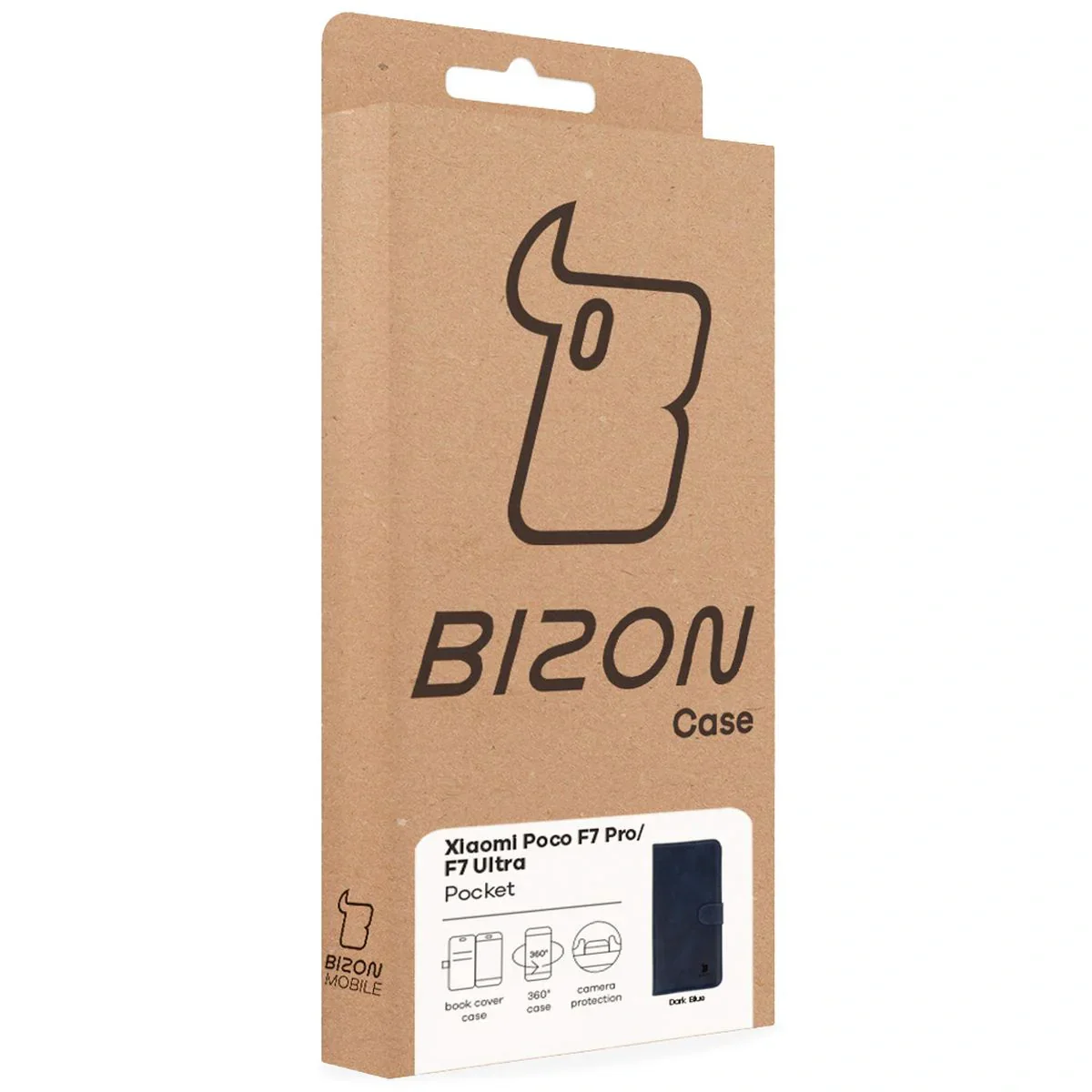 Handyhülle mit Klappe für Xiaomi POCO F7 Pro / F7 Ultra, Bizon Case Pocket, Dunkelblau - Image 6