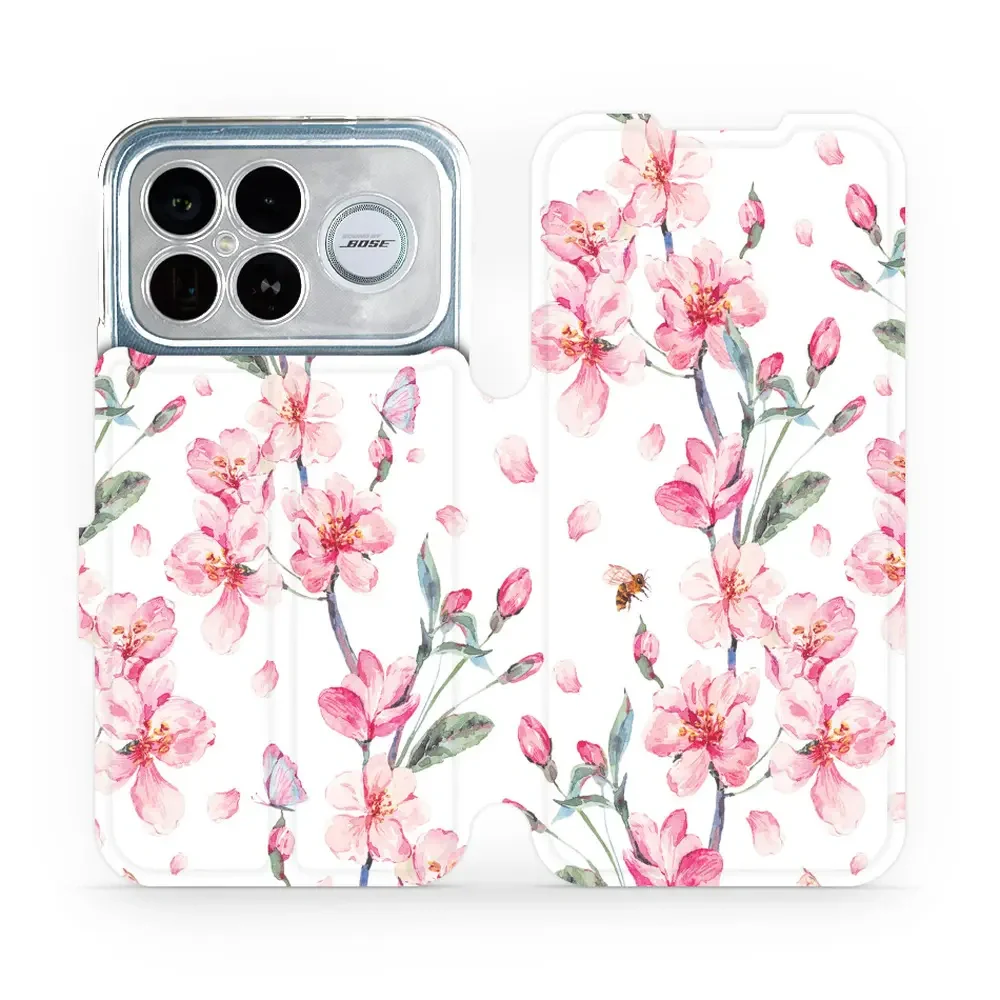 Handyhülle mit klappe für Xiaomi POCO F8 Ultra, Mobiwear Book, Rosa Frühling