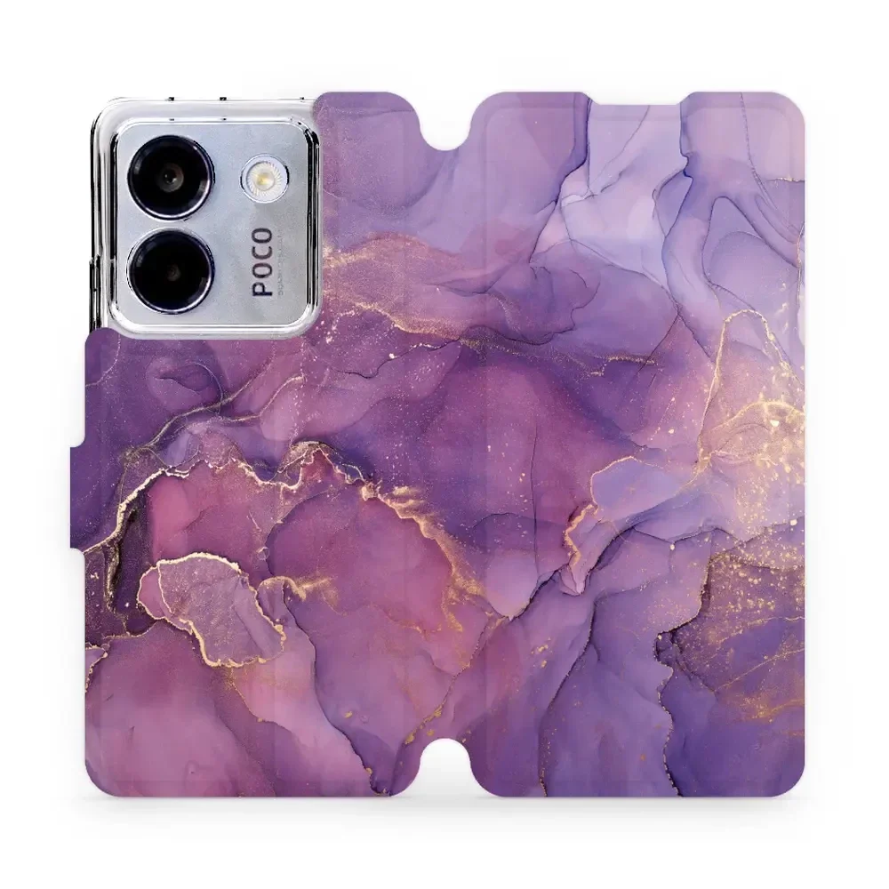 Handyhülle mit klappe für Xiaomi Poco M7 Pro 5G, Mobiwear Book, Violett