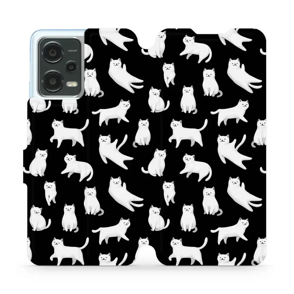Handyhülle mit klappe für Xiaomi Poco X5, Mobiwear Book, Luna-Kätzchen
