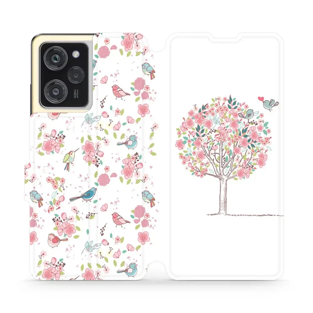 Handyhülle mit klappe für Xiaomi POCO X5 Pro, Mobiwear Book, Rosa Hain
