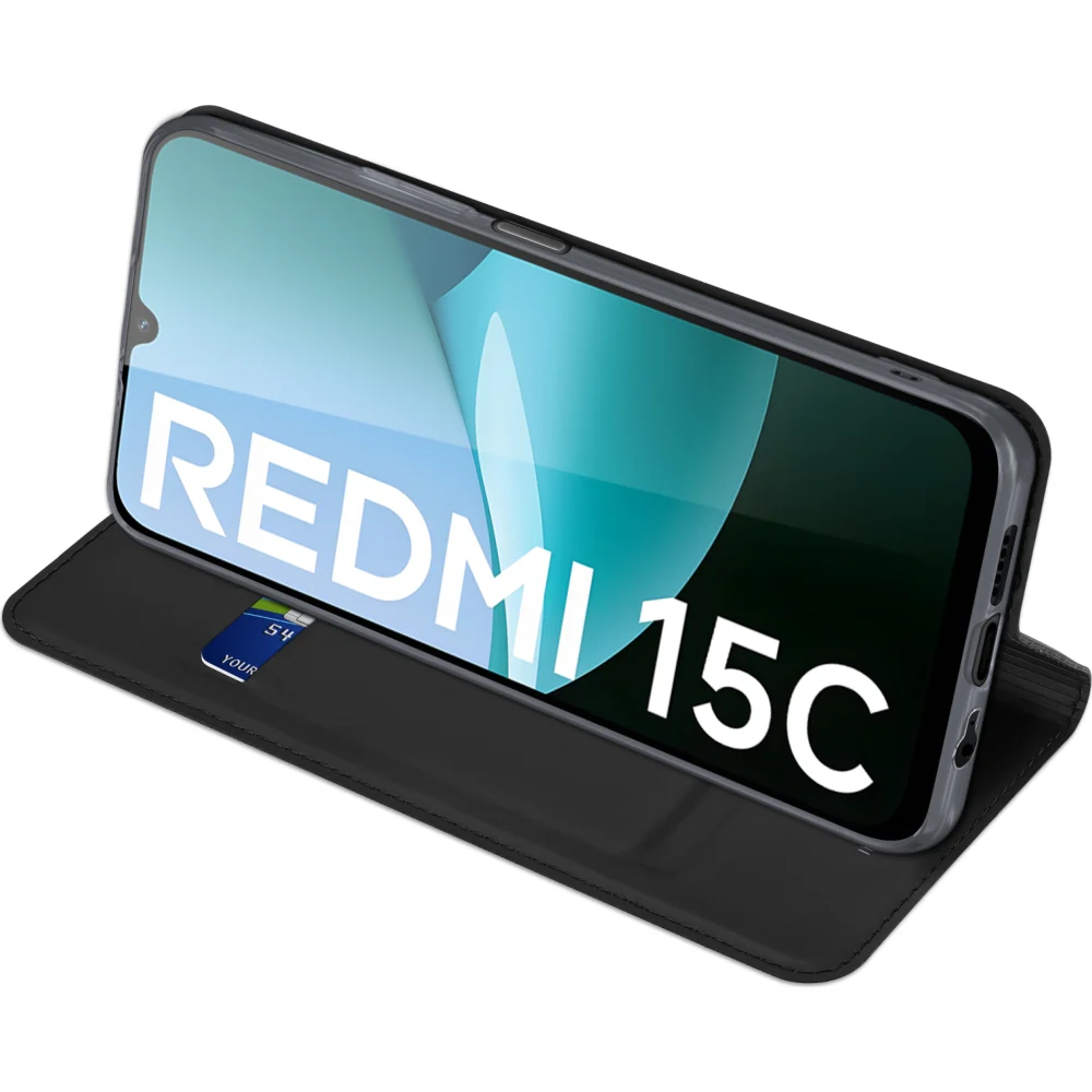 Handyhülle mit Klappe für Xiaomi Redmi 15C, Dux Ducis Skin Pro, Schwarz - Image 4