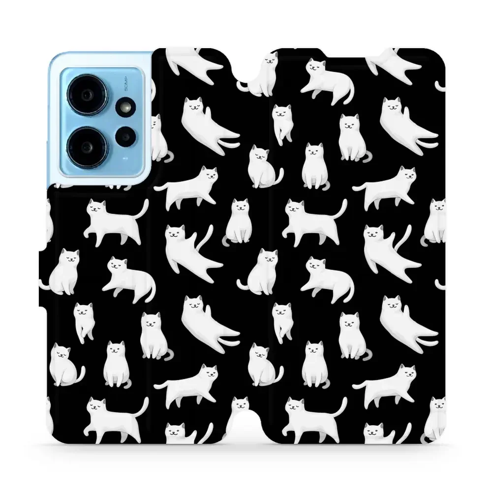 Handyhülle mit klappe für Xiaomi Redmi Note 12 4G, Mobiwear Book, Luna-Kätzchen