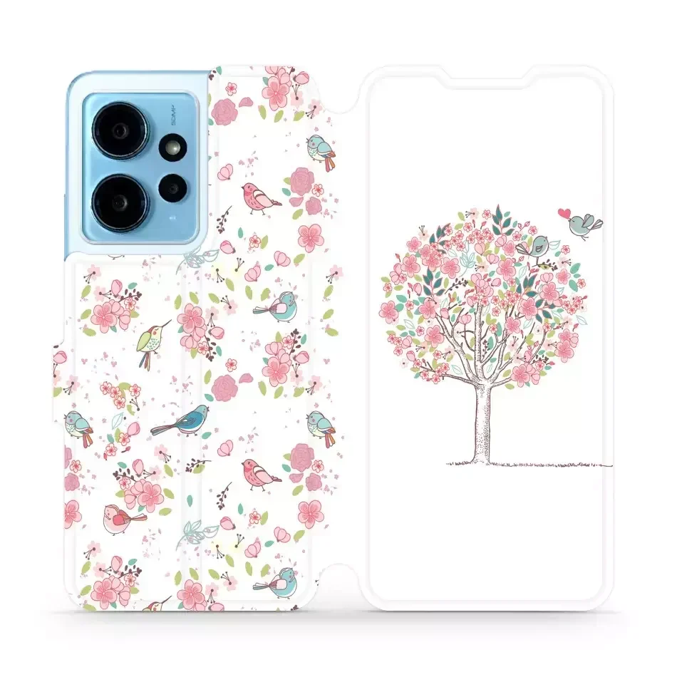 Handyhülle mit klappe für Xiaomi Redmi Note 12 4G, Mobiwear Book, Rosa Hain