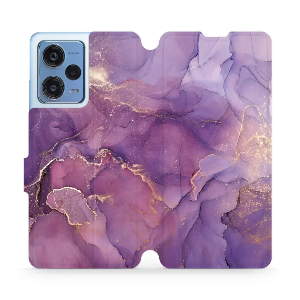 Handyhülle mit klappe für Xiaomi Redmi Note 12 Pro 5G, Mobiwear Book, Violett