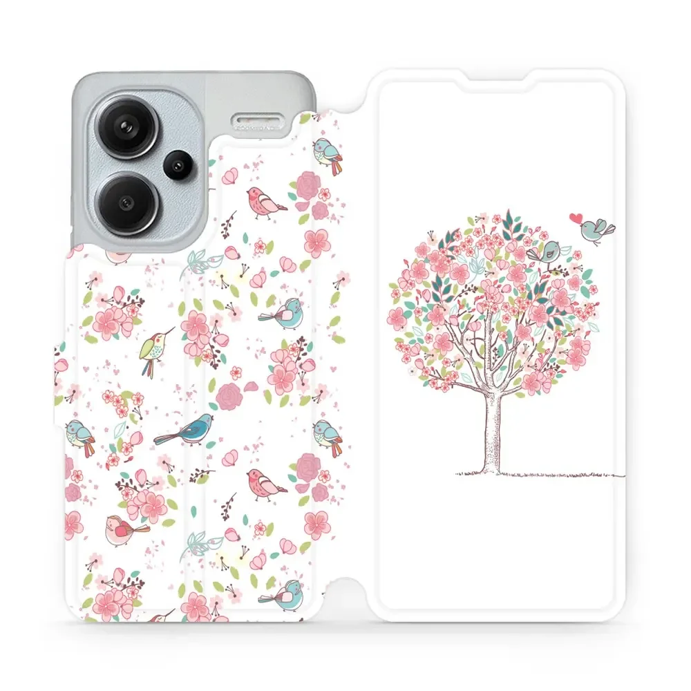 Handyhülle mit klappe für Xiaomi Redmi Note 13 Pro Plus 5G, Mobiwear Book, Rosa Hain
