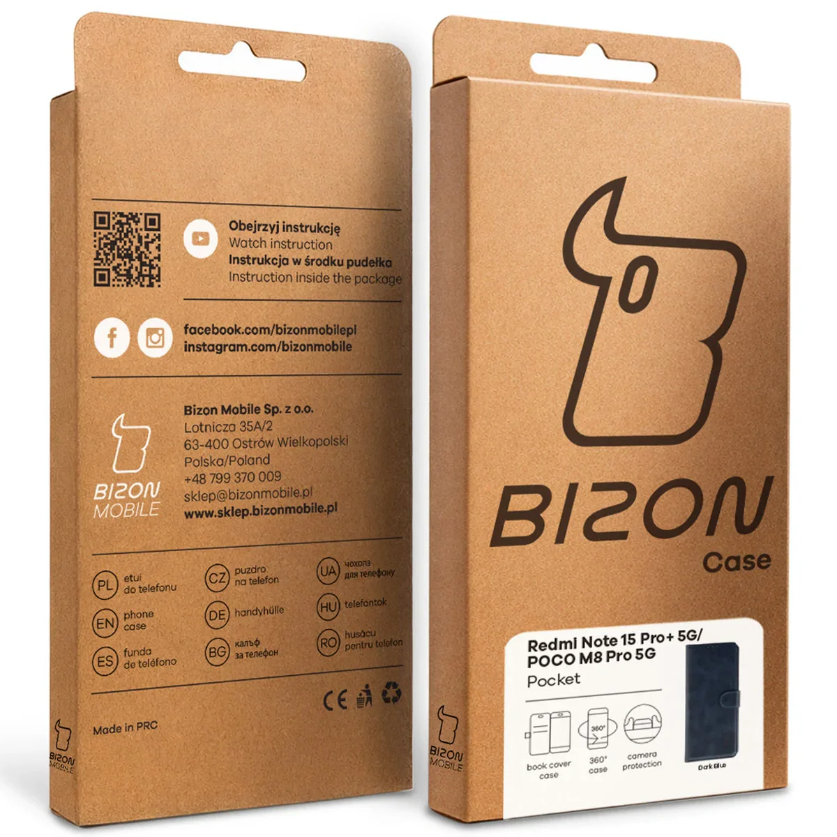 Handyhülle mit Klappe für Xiaomi Redmi Note 15 Pro Plus 5G / POCO M8 Pro 5G, Bizon Case Pocket, Dunkelblau - Image 7