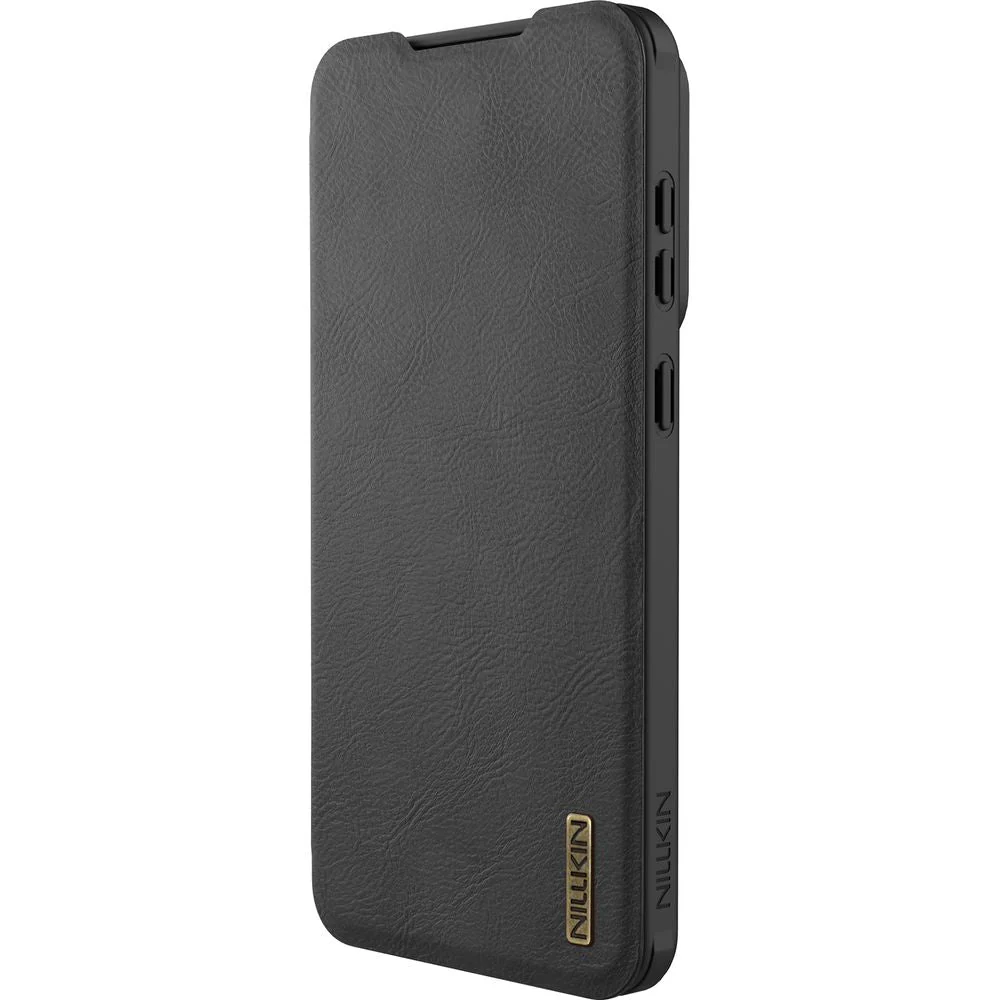 Handyhülle mit Klappe und Kameraschutz für Galaxy S25 Edge, Nillkin Qin Pro, Schwarz - Image 5