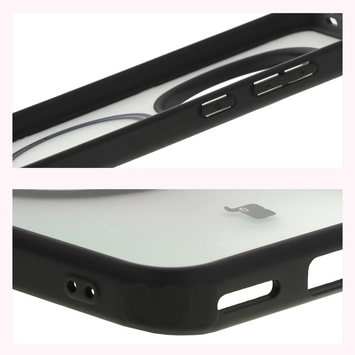 Handyhülle mit Magnetring für Galaxy A26 5G, Bizon Case MatteO, Semitransparent mit schwarzem Rand - Image 5