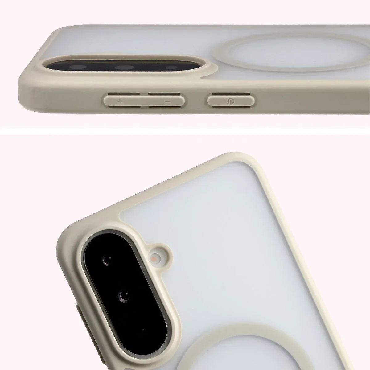 Handyhülle mit Magnetring für Galaxy A37 5G / A36 5G, Bizon Case MatteO, Getönt-Beige - Image 4