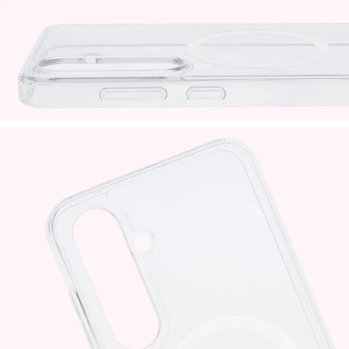 Handyhülle mit Magnetring für Galaxy S24 FE, Bizon Case CrystalO, Transparent - Image 4