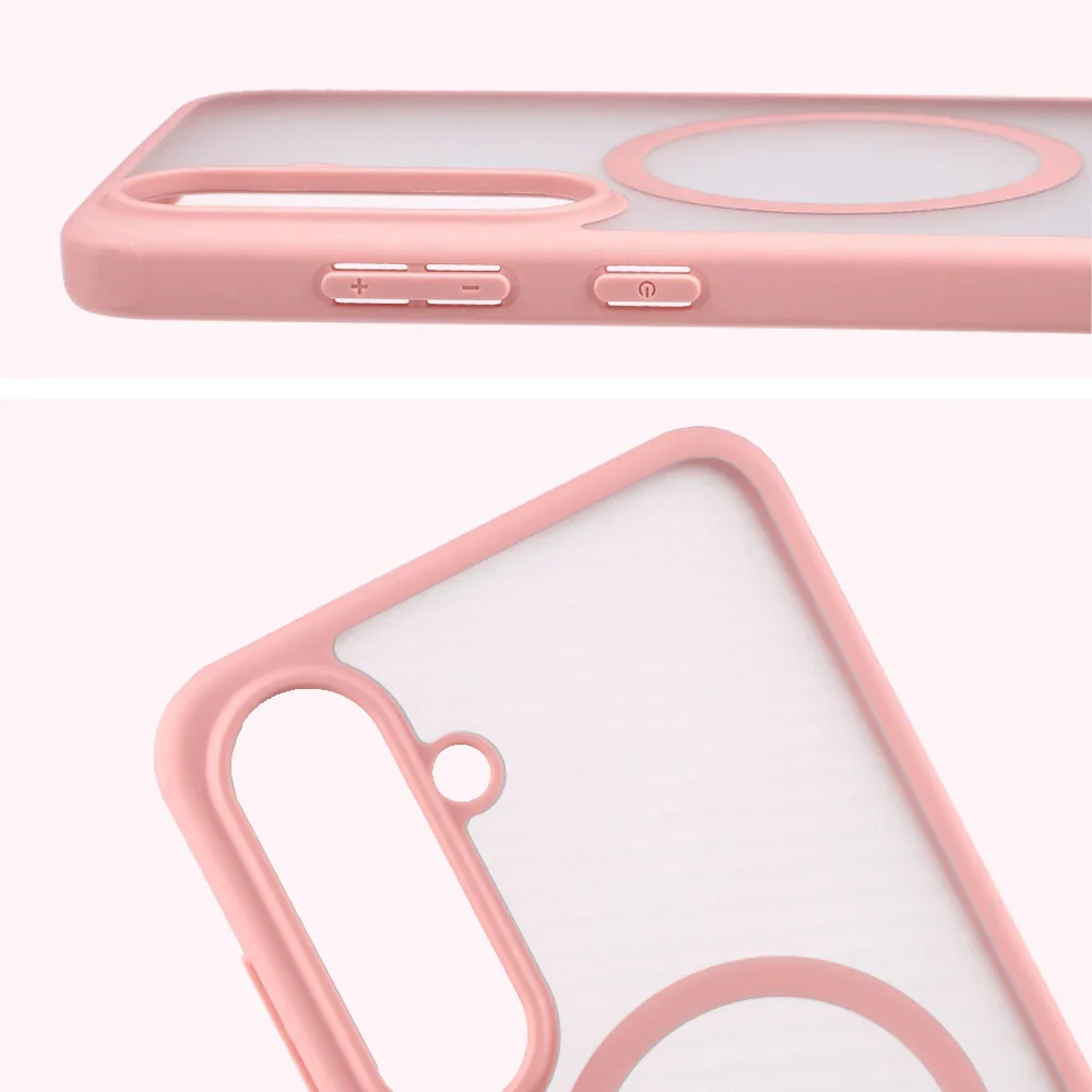 Handyhülle mit Magnetring für Galaxy S25 FE, Bizon Case MatteO, Getönt-Hellrosa - Image 4