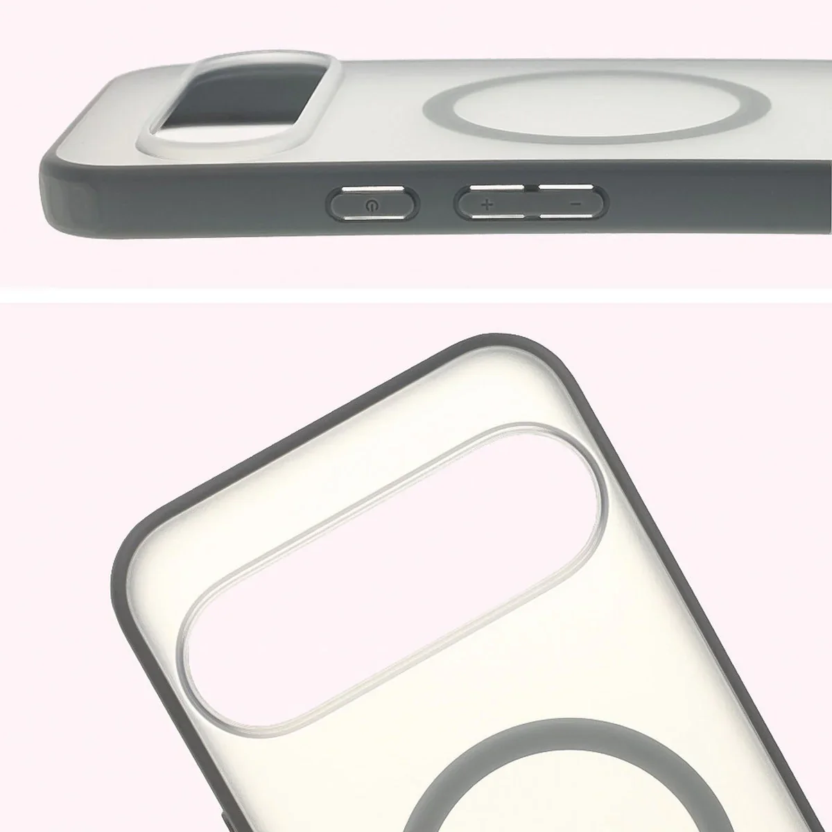 Handyhülle mit Magnetring für Pixel 10 Pro XL, Bizon Case MatteO, Getönt-Grau - Image 4