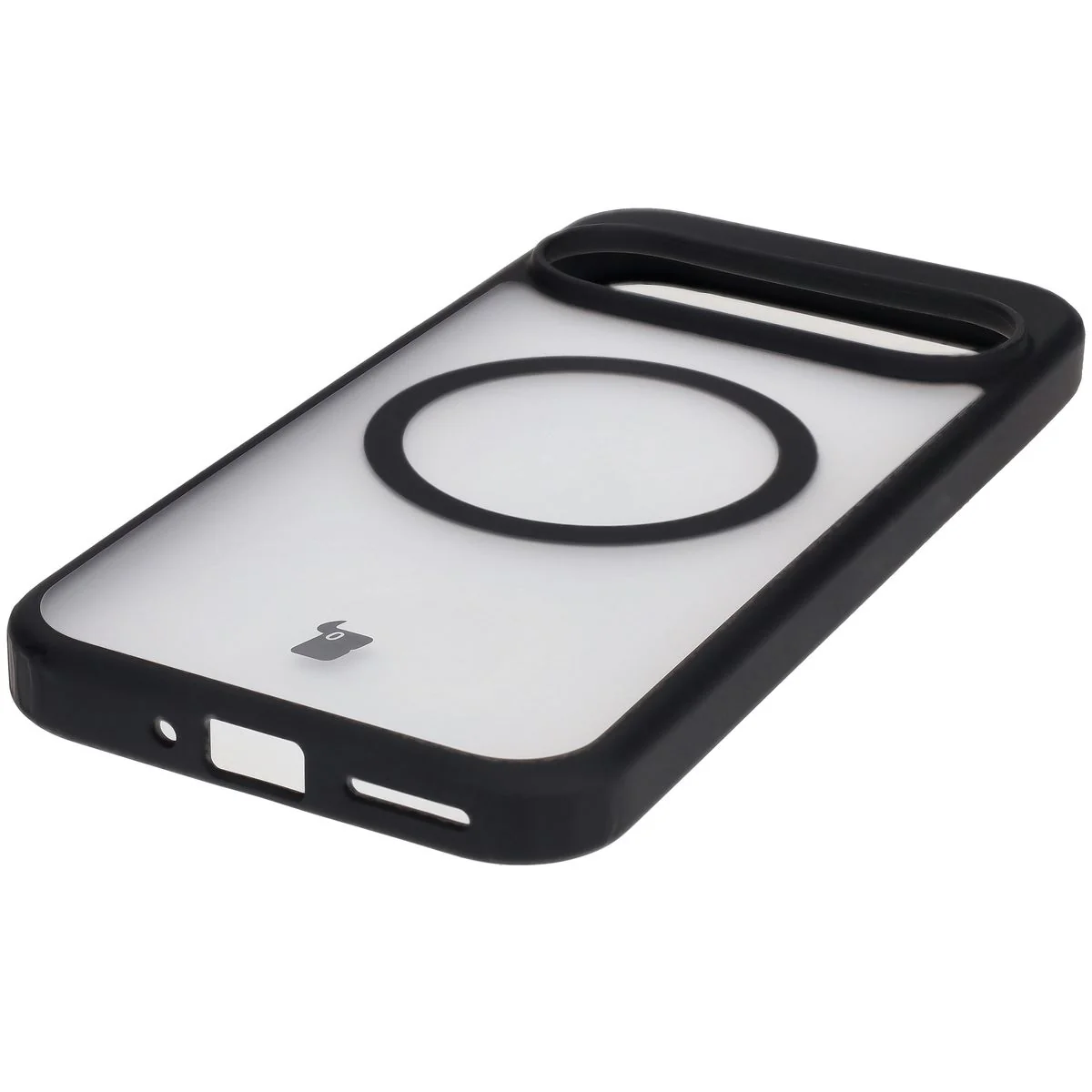 Handyhülle mit Magnetring für Google Pixel 9/9 Pro, Bizon Case MatteO, Semitransparent mit schwarzem Rand - Image 6