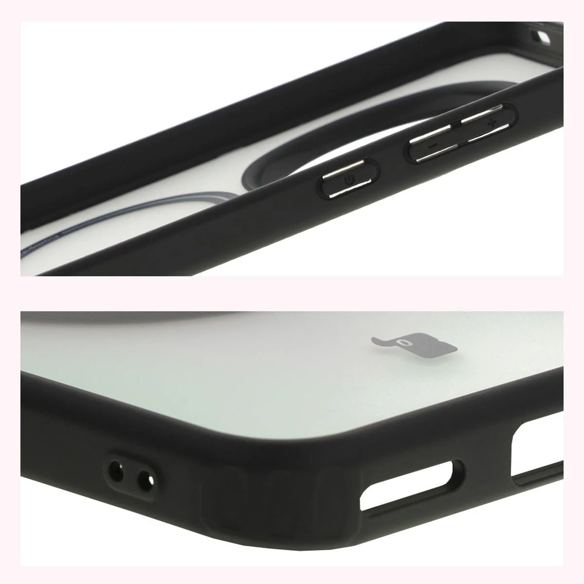 Handyhülle mit Magnetring für Honor Magic7 Pro, Bizon Case MatteO, Semitransparent mit schwarzem Rand - Image 5