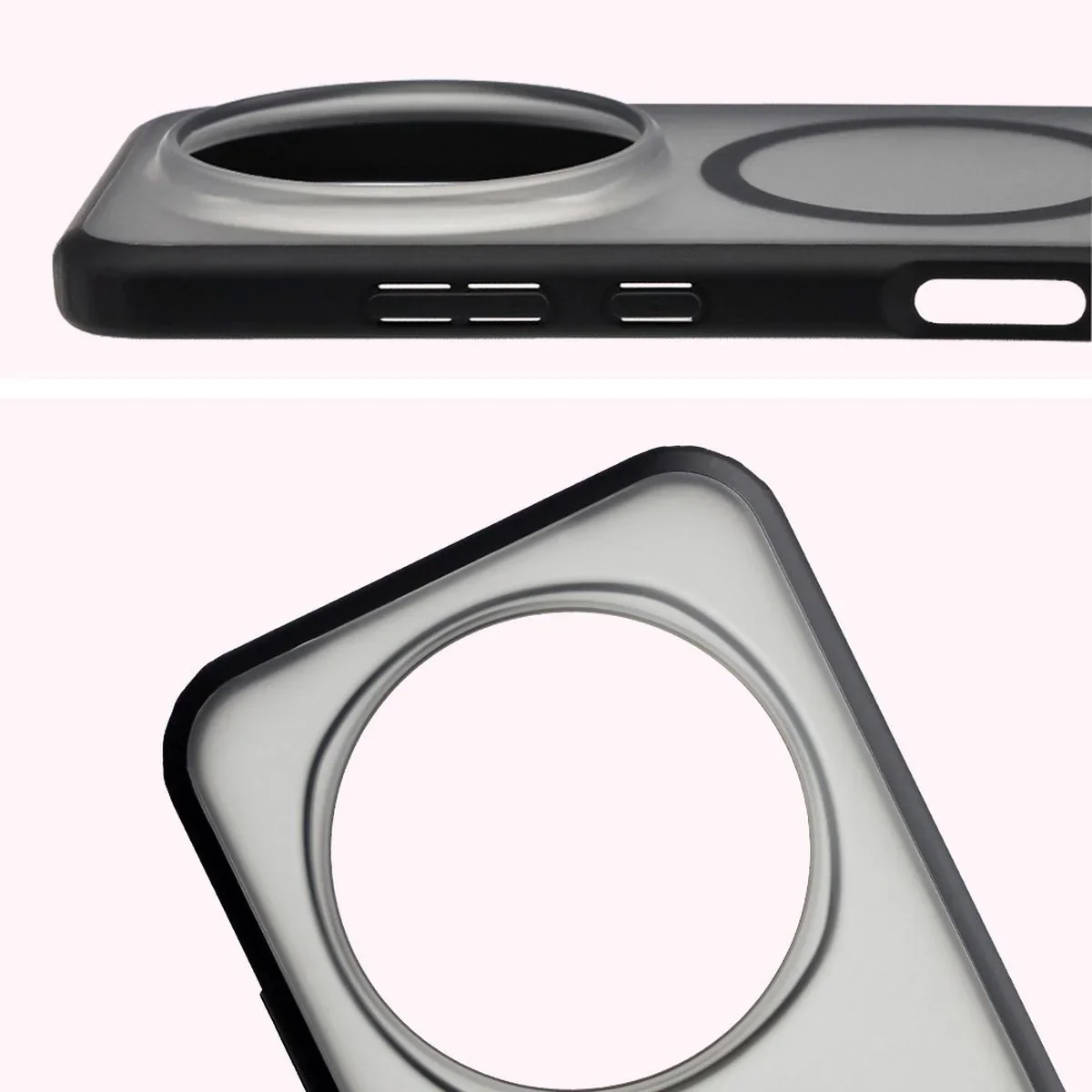 Handyhülle mit Magnetring für Honor Magic8 Pro, Bizon Case MatteO, Getönt-Schwarz - Image 4