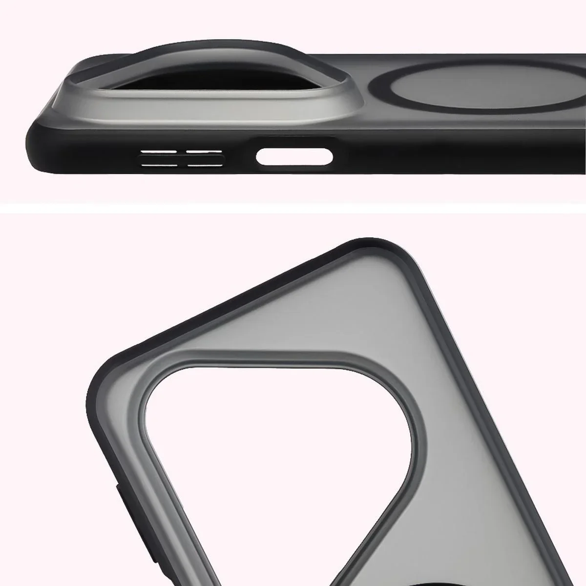 Handyhülle mit Magnetring für Huawei Pura 80 Ultra, Bizon Case MatteO, Getönt-Schwarz - Image 4