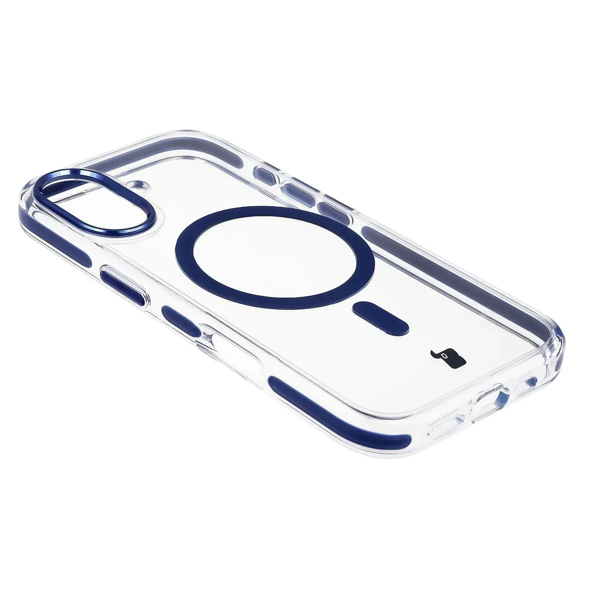 Handyhülle mit Magnetring für iPhone 17, Bizon Case Marco, Transparent mit blauem Rahmen - Image 4