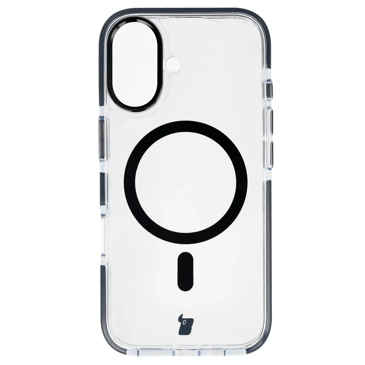 Handyhülle mit Magnetring für iPhone 17, Bizon Case Marco, Transparent mit schwarzem Rahmen - Image 2