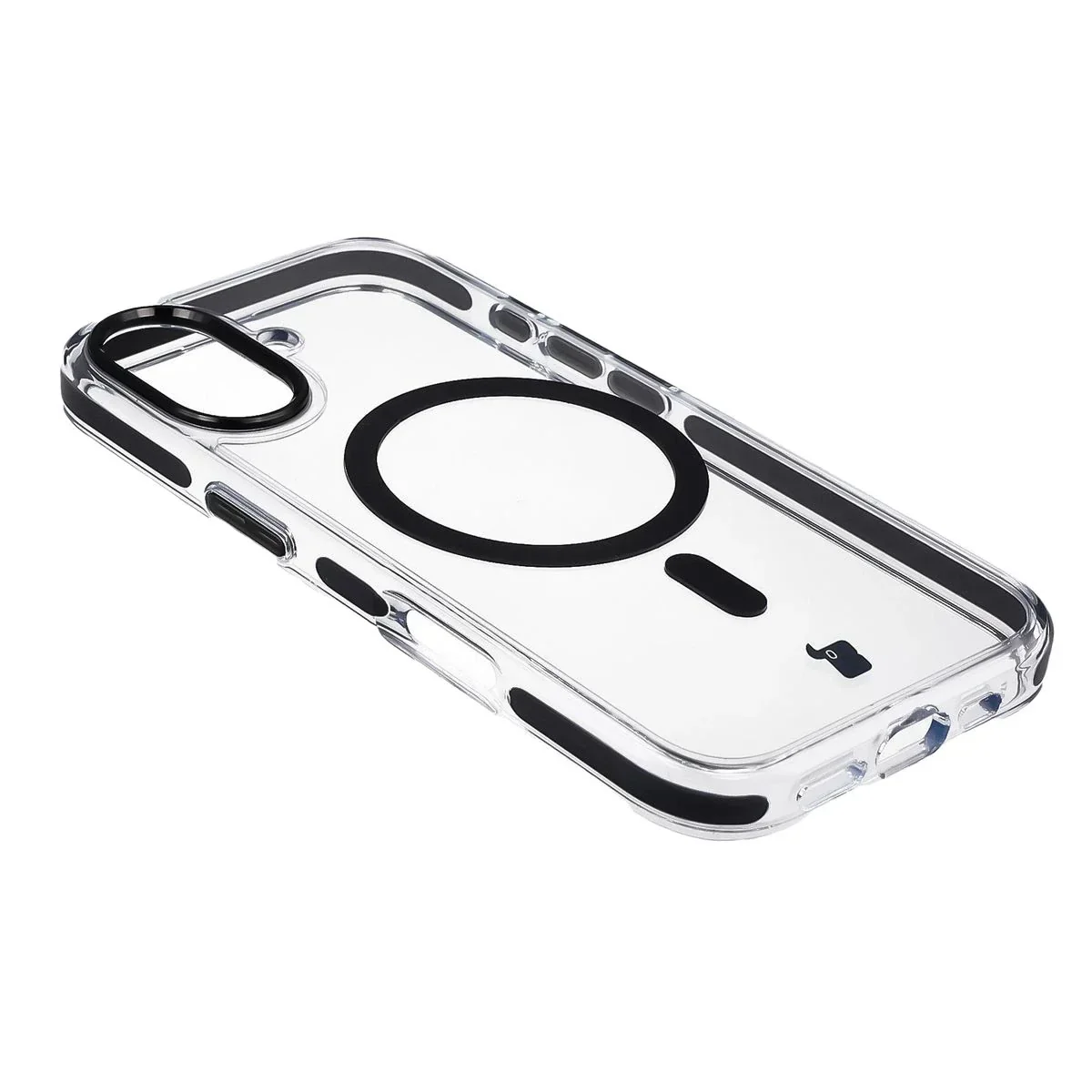 Handyhülle mit Magnetring für iPhone 17, Bizon Case Marco, Transparent mit schwarzem Rahmen - Image 4