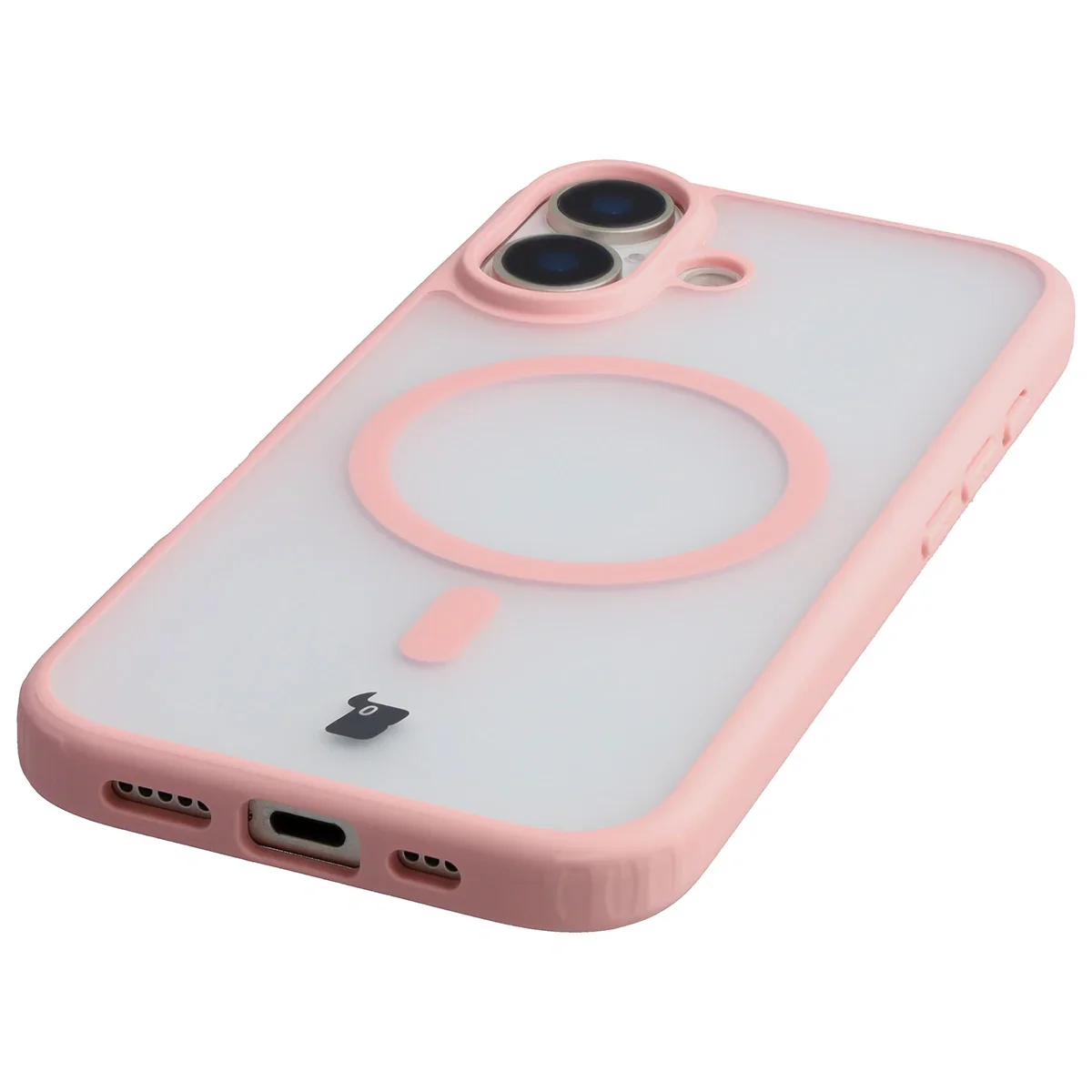 Handyhülle mit Magnetring für iPhone 17, Bizon Case MatteO, Getönt-Hellrosa - Image 6