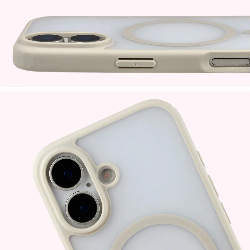 Handyhülle mit Magnetring für iPhone 17, Bizon Case MatteO, Getönt-Beige - Image 4