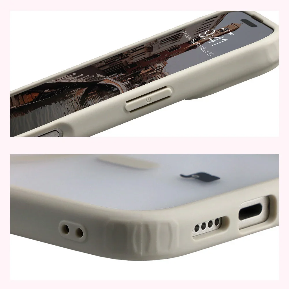 Handyhülle mit Magnetring für iPhone 17, Bizon Case MatteO, Getönt-Beige - Image 5
