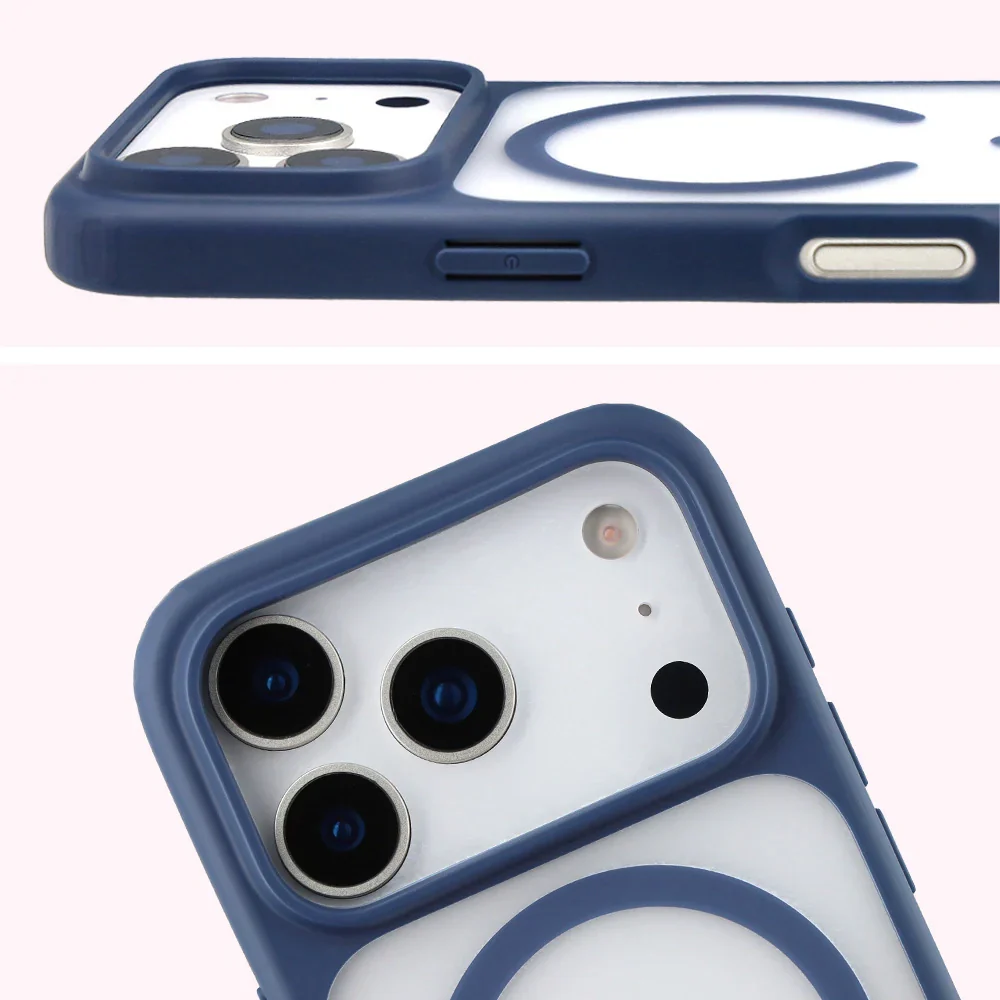 Handyhülle mit Magnetring für iPhone 17 Pro, Bizon Case MatteO, Getönt-Dunkelblau - Image 4