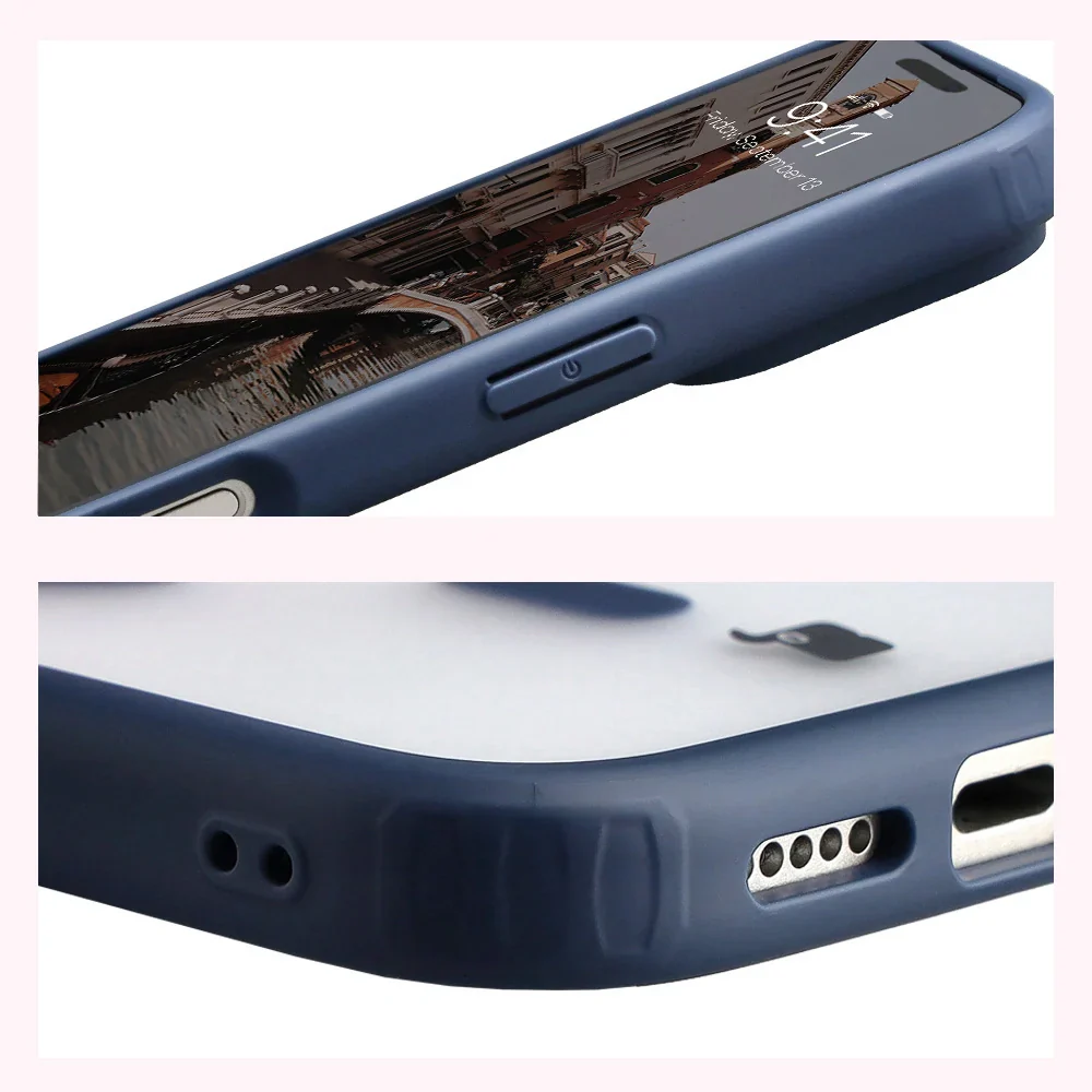 Handyhülle mit Magnetring für iPhone 17 Pro, Bizon Case MatteO, Getönt-Dunkelblau - Image 5