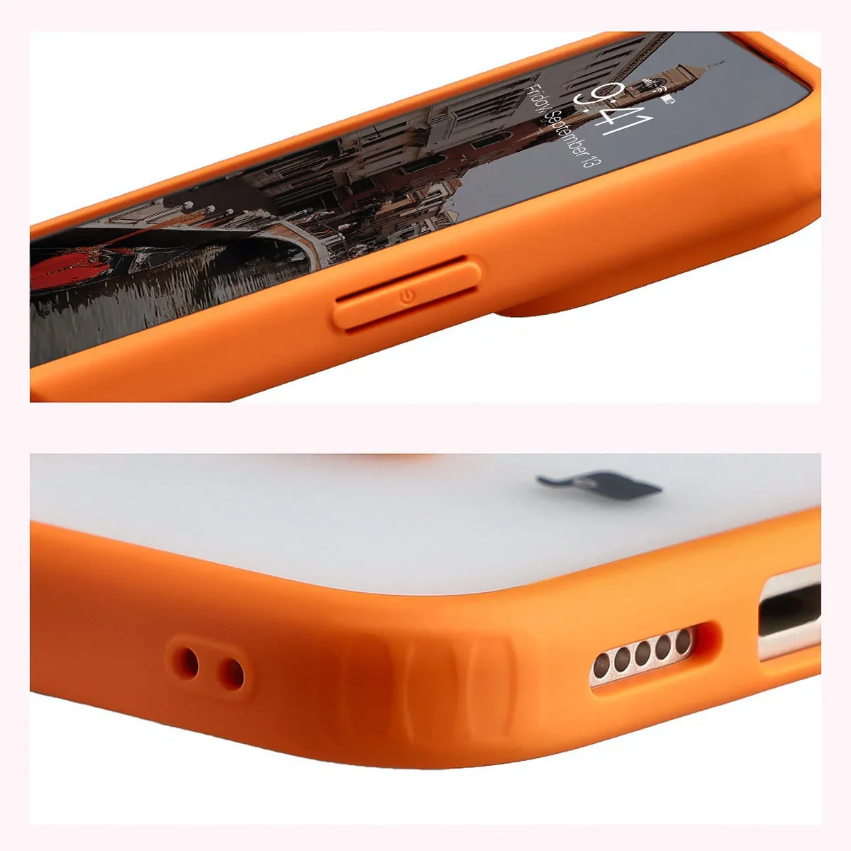 Handyhülle mit Magnetring für iPhone 17 Pro Max, Bizon Case MatteO, Getönt-Orange - Image 5