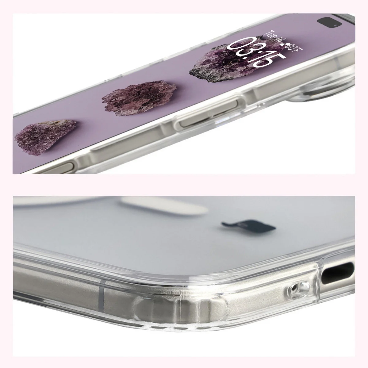 Handyhülle mit Magnetring für iPhone Air, Bizon Case CrystalO, Transparent - Image 5
