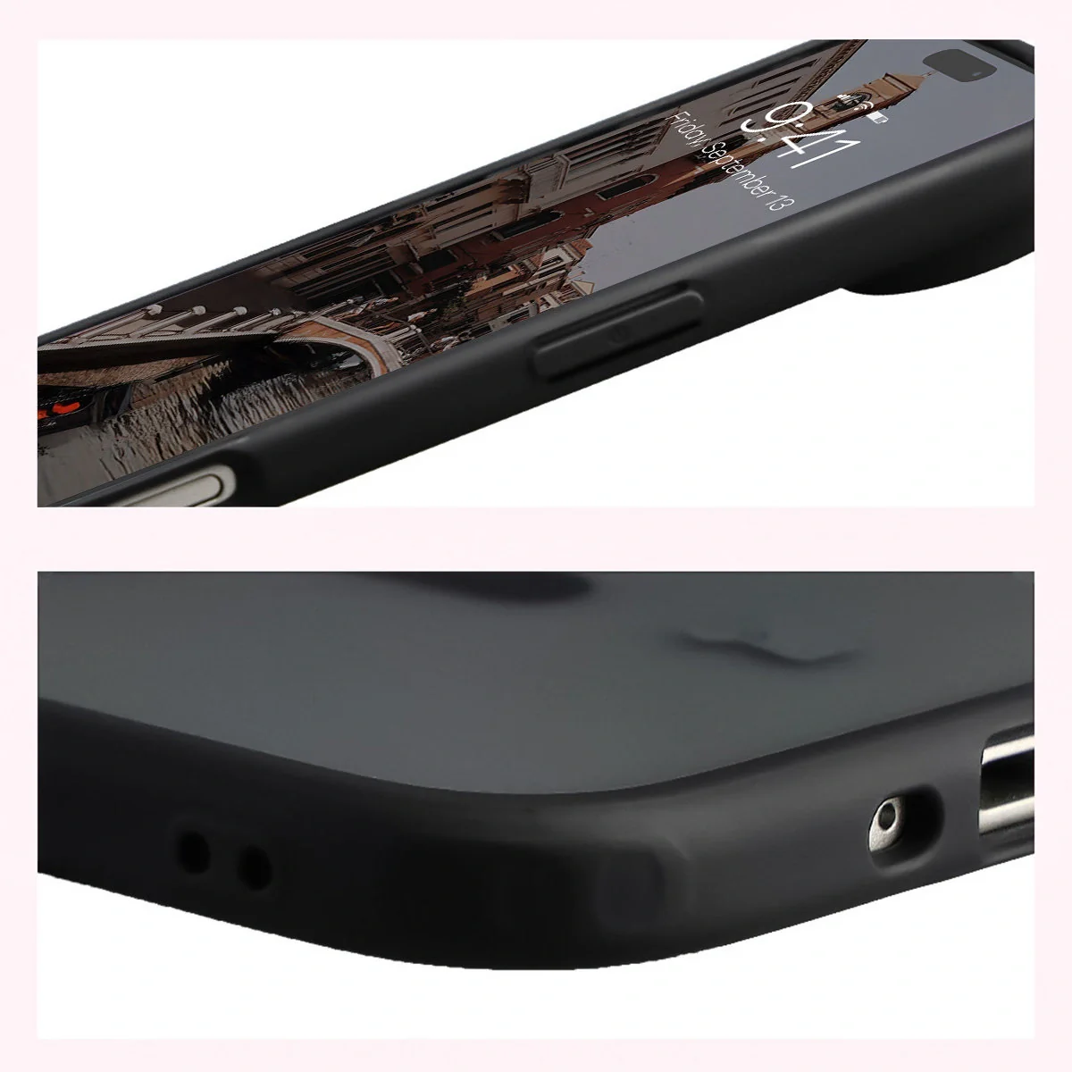 Handyhülle mit Magnetring für iPhone Air, Bizon Case MatteO, Getönt-Schwarz - Image 6