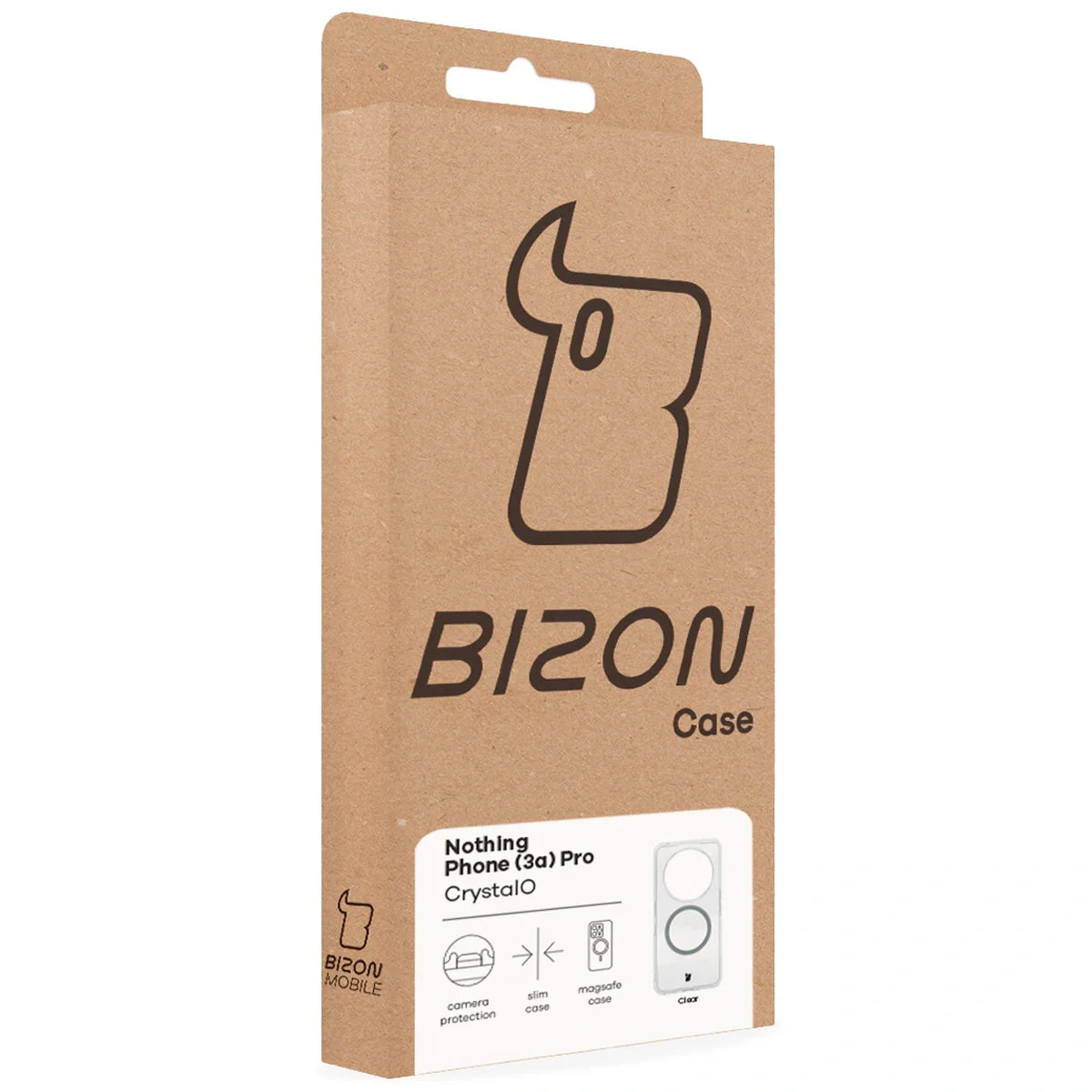 Handyhülle mit Magnetring für Nothing Phone (3a) Pro, Bizon Case CrystalO, Transparent - Image 7