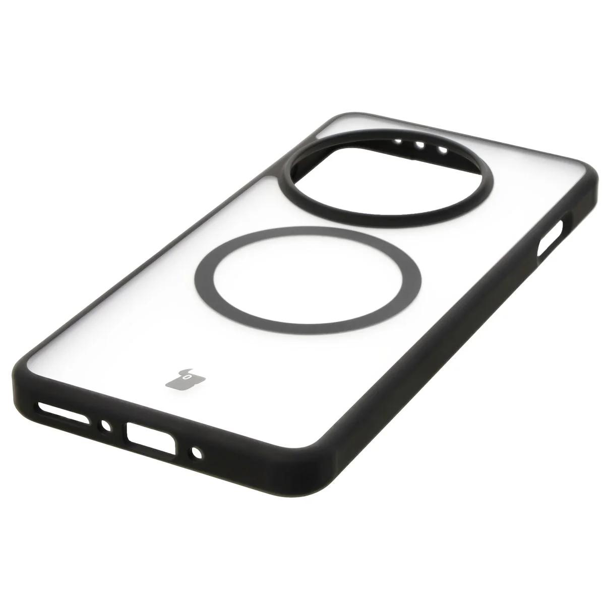 Handyhülle mit Magnetring für OnePlus 13, Bizon Case MatteO, Semitransparent mit schwarzem Rand - Image 6