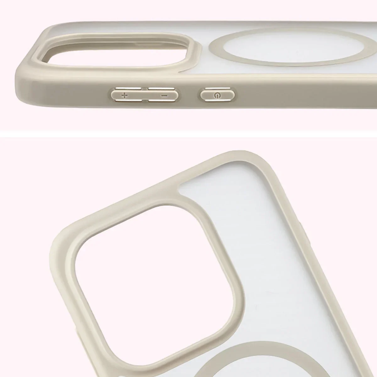 Handyhülle mit Magnetring für OnePlus 15, Bizon Case MatteO, Getönt-Beige - Image 4