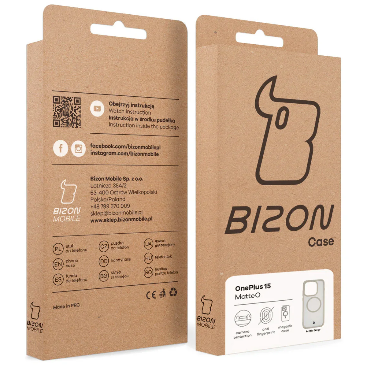 Handyhülle mit Magnetring für OnePlus 15, Bizon Case MatteO, Getönt-Beige - Image 8