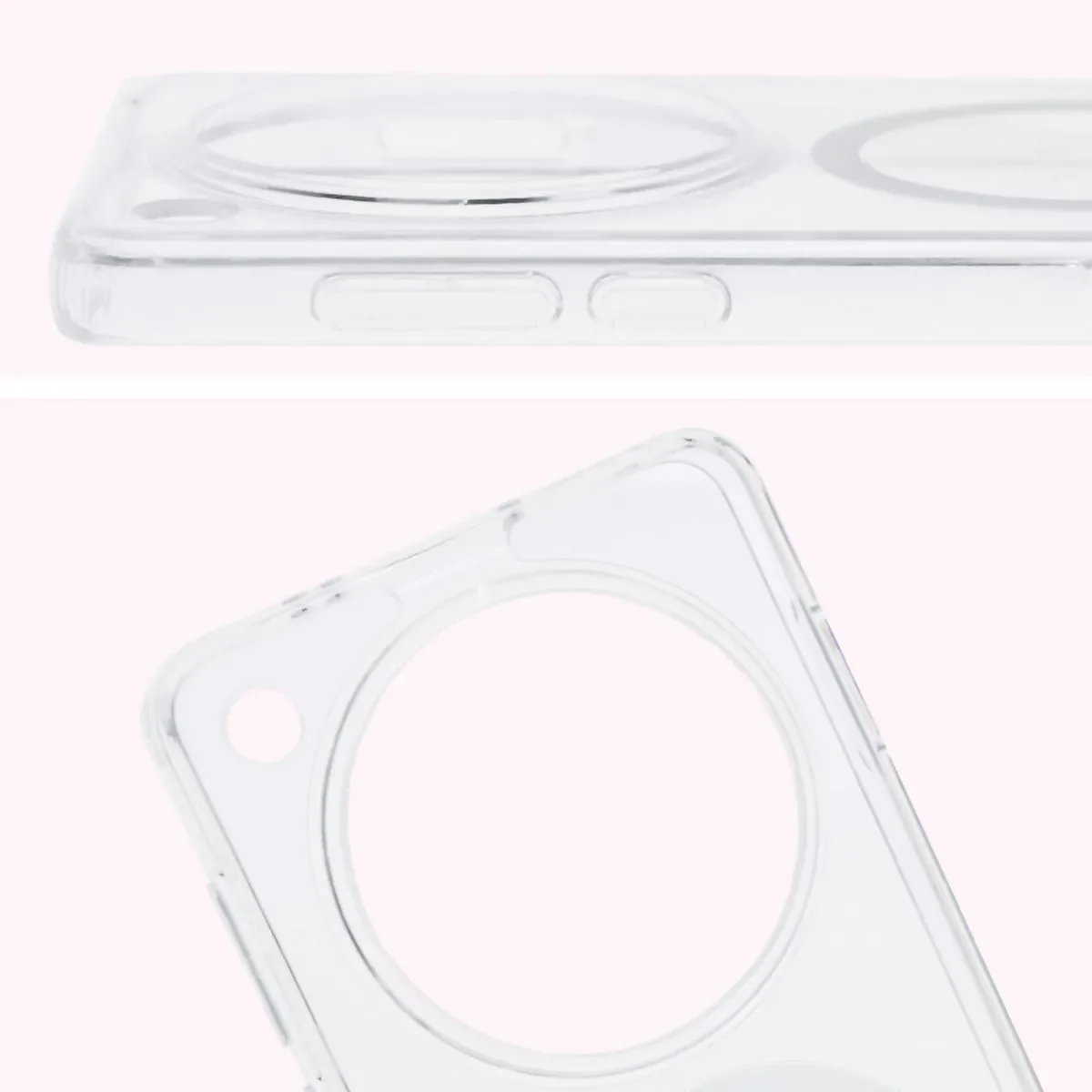Handyhülle mit Magnetring für Oppo Find X8 Pro, Bizon Case CrystalO, Transparent - Image 4